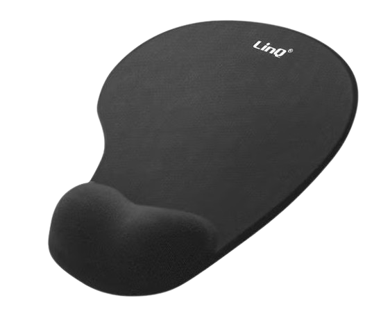 Tappetino Mouse LINQ MP2421 con poggiapolso Antiscivolo Nero