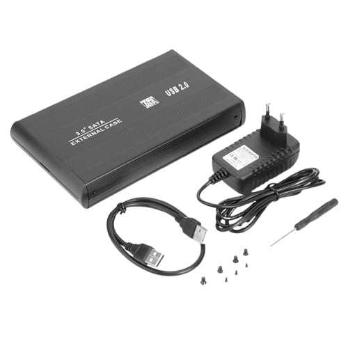 BOX ESTERNO PER HDD SATA 3.5" SATA USB 2.0/3.0 - 17315 + HDD 500GB 3.5" Omaggio