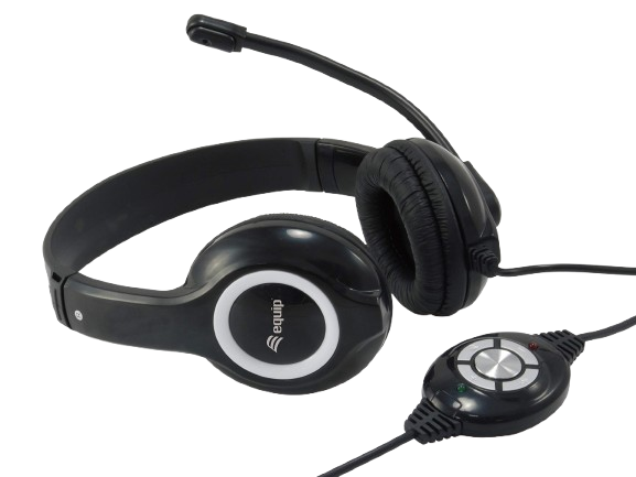 Cuffia USB con microfono e regolazione volume 2mt EQUIP 245301