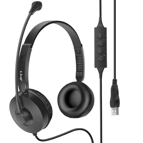 CUFFIA USB PER PC CON MICROFONO - LINQ EAR9974