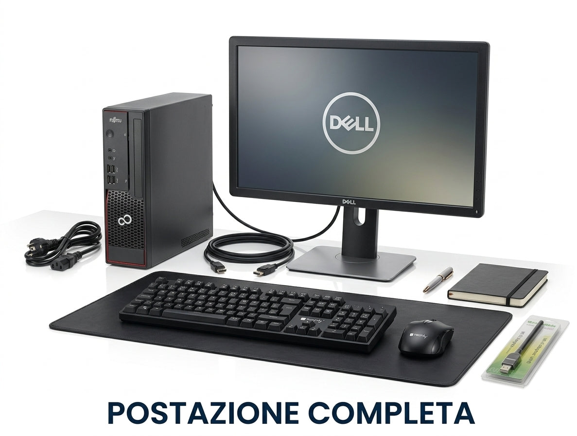 Complete workstation - i5-6500 PC + 23" monitor + USB mouse and keyboard + free USB flash drive 