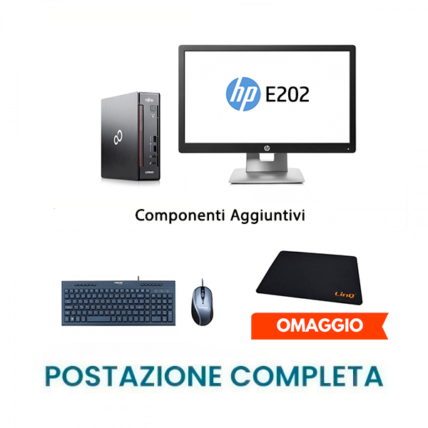 Postazione Completa: Pc i5-6500t + Monitor 20" + Kit tastiera e Mouse USB + Mousepad Omaggio