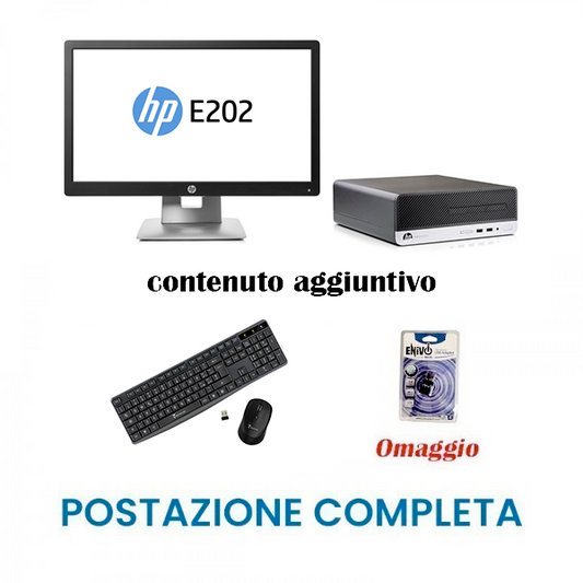Postazione completa - HP i5-6500 + Monitor 20" + Kit Tastiera e mouse Wireless + Chiavetta Wifi