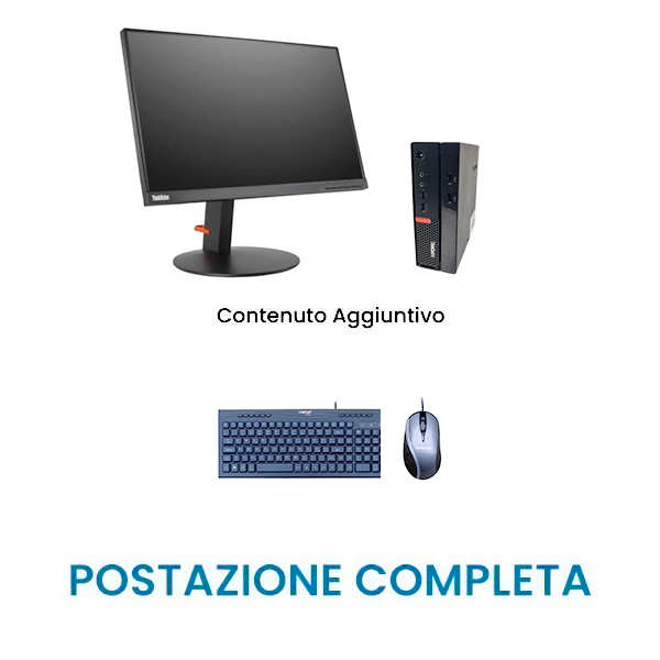 Postazione Completa - PC Lenovo i5-6500T + Monitor 23" + kit tastiera e mouse USB