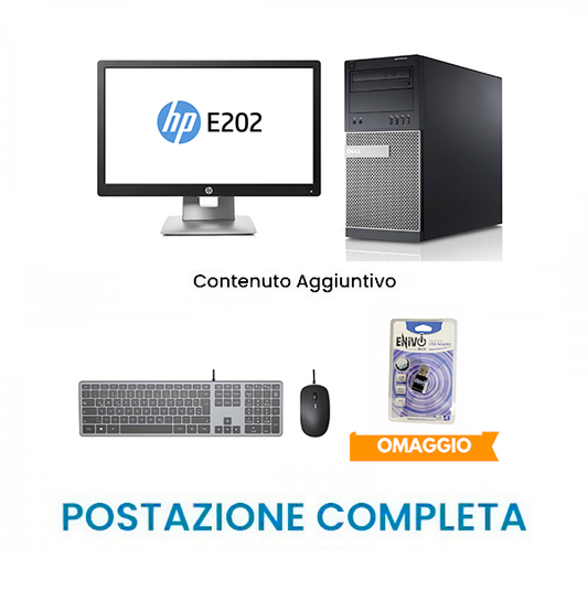 Postazione Completa - Pc i3 + Monitor 20" + Kit tastiera e mouse + Chiavetta Wifi Omaggio