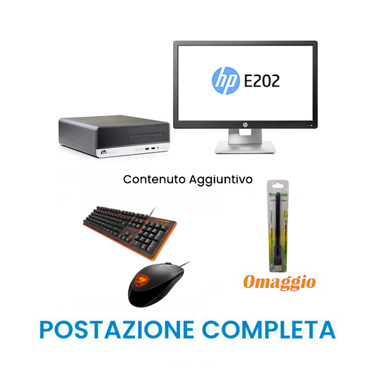 Postazione Completa - Pc i5-6500 + Monitor 20" + Kit tastiera e mouse USB + Chiavetta Wifi Omaggio