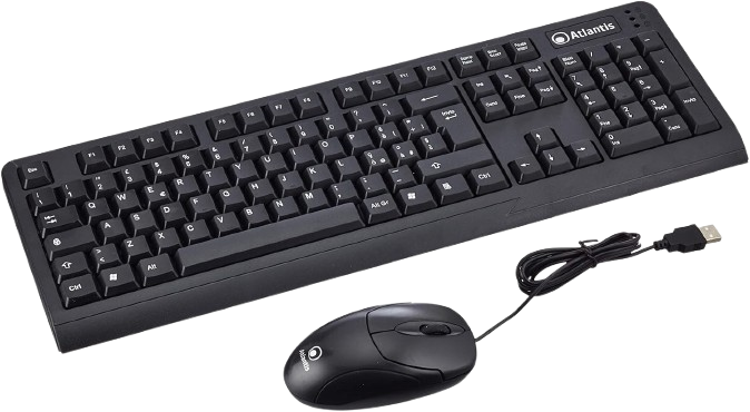 KIT TASTIERA E MOUSE USB ATLANTIS P013-WK608M-U
