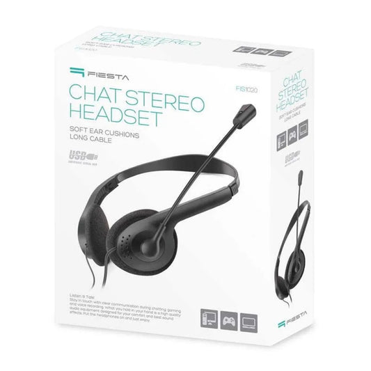 CUFFIA CHAT STEREO USB CON MICROFONO FIESTA-FIS1020