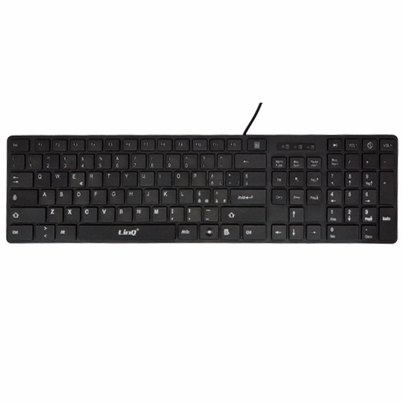 TASTIERA MULTIMEDIALE USB SUPER SOTTILE - LINQ K8