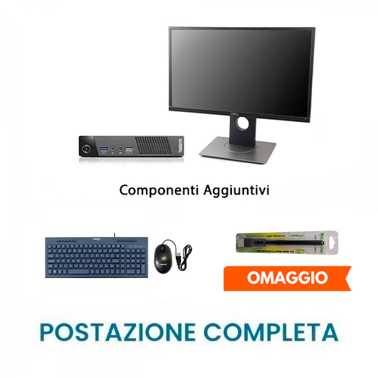 Postazione Completa - Lenovo G3220T + Monitor 22" + Kit Tastiera e mouse USB + Chiavetta Omaggio