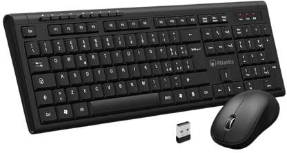 KIT TASTIERA E MOUSE WIRELESS ATLANTIS P013-AX280G+M