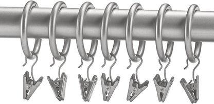 Anello con Clip per Tenda da 1 Pollice 2.54cm set da 7, in nickel
