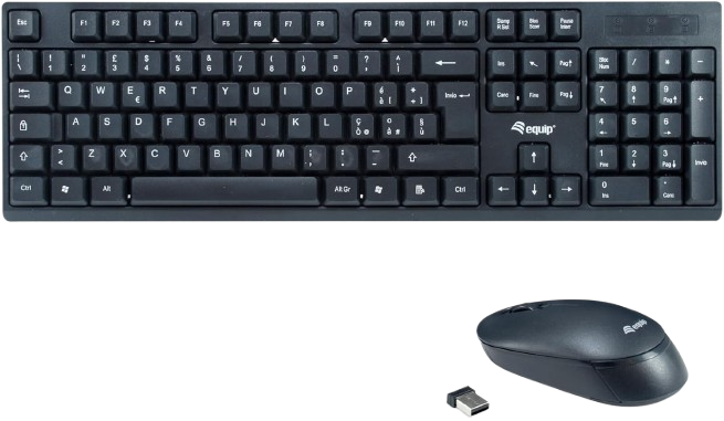 KIT TASTIERA E MOUSE WIRELESS ITALIAN QWERTY EQUIP 245223