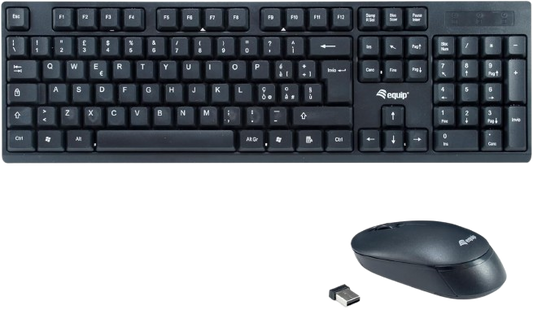 KIT TASTIERA E MOUSE WIRELESS ITALIAN QWERTY EQUIP 245223