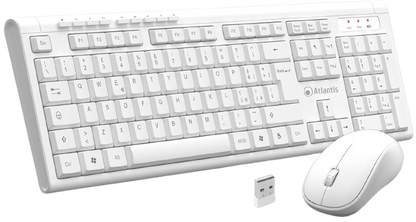 KIT TASTIERA E MOUSE WIRELESS ATLANTIS P013-AX280GW+M
