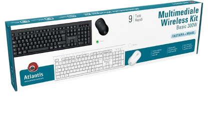 KIT TASTIERA E MOUSE WIRELESS ATLANTIS P013-AX280G+M