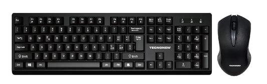KIT TASTIERA E MOUSE WIRELESS TECNONEW TN-W736