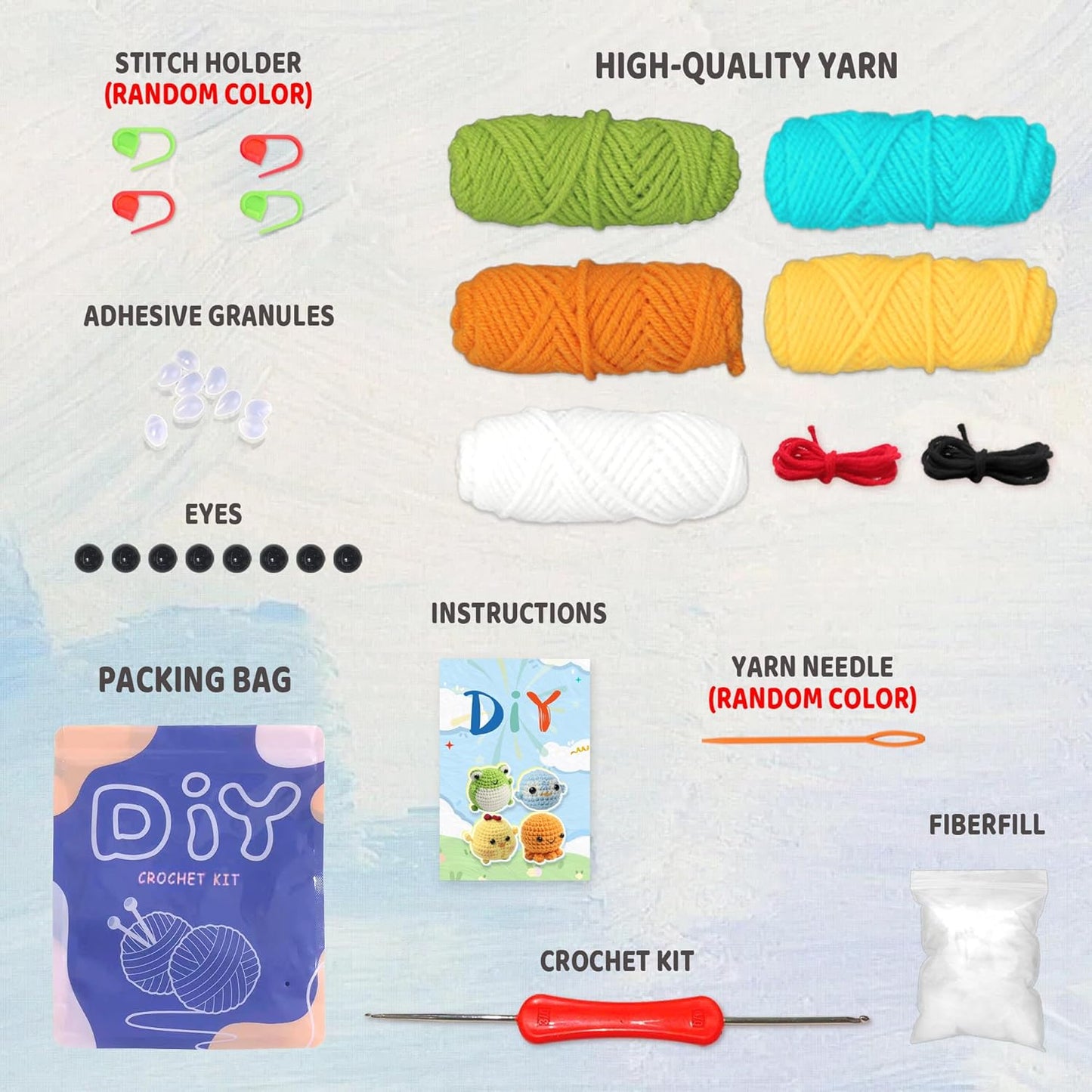 Kit all'uncinetto per principianti  DIY YAMAXIN
