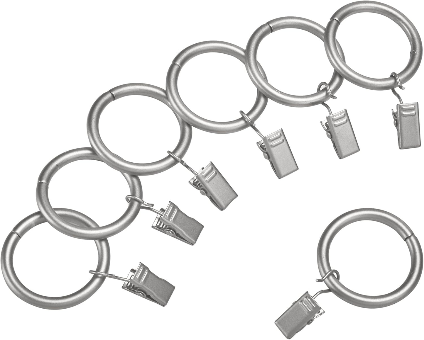 Anello con Clip per Tenda da 1 Pollice 2.54cm set da 7, in nickel