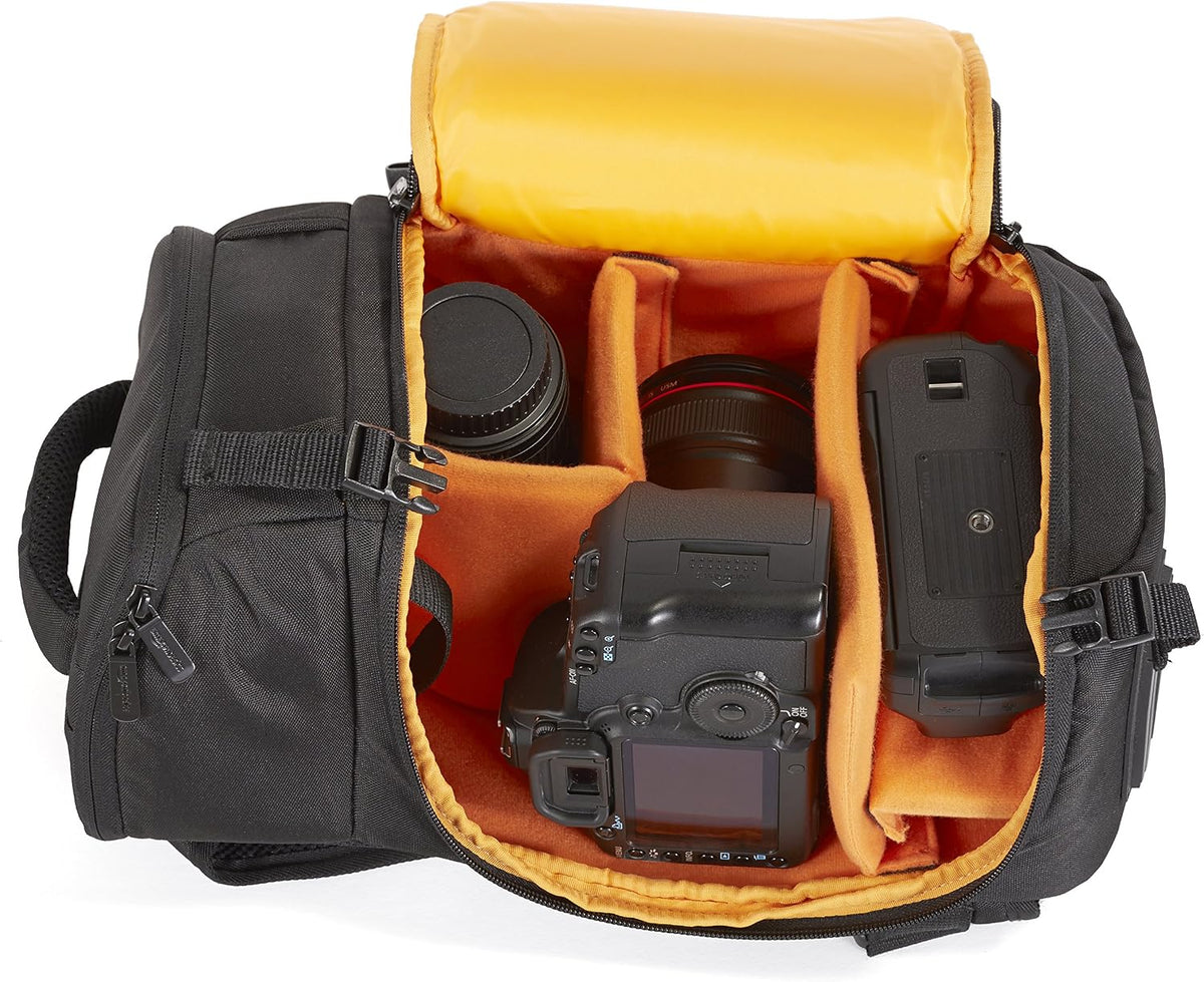 Borsa a tracolla Amazon Basics per fotocamera DSLR, nera