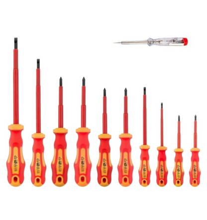 Set Cacciaviti 11 Pcs, Set di Giravite Isolati Professionali Con Punte Magnetico
