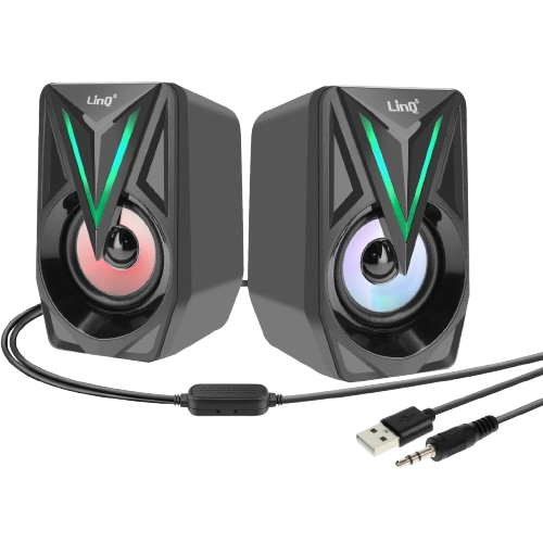 CASSE MULTIMEDIALI 2.0 CON LED RGB USB - LINQ S8508